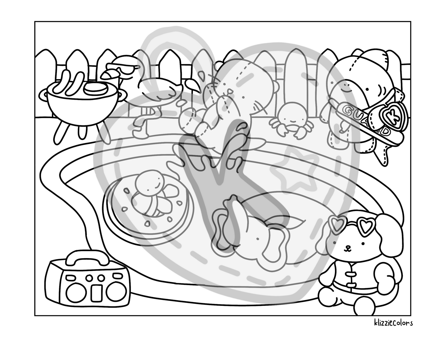 hot plush summer ⊹ ࣪ ˖ coloring bundle